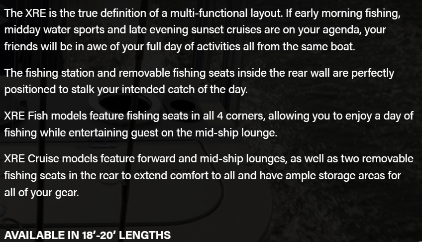 2024 Angler Qwest XRE Fish-L 18' Pontoon Black/Sapphire