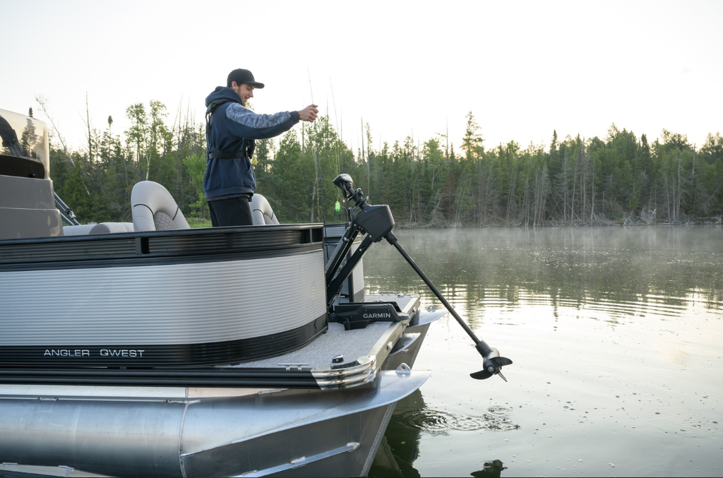 2024 Angler Qwest XRE LT 20' Pontoon Silver/Bright Blue