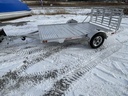 SLED BED 6' 6" X 10' ALUMINUM DECK W/RAMP TRAILER