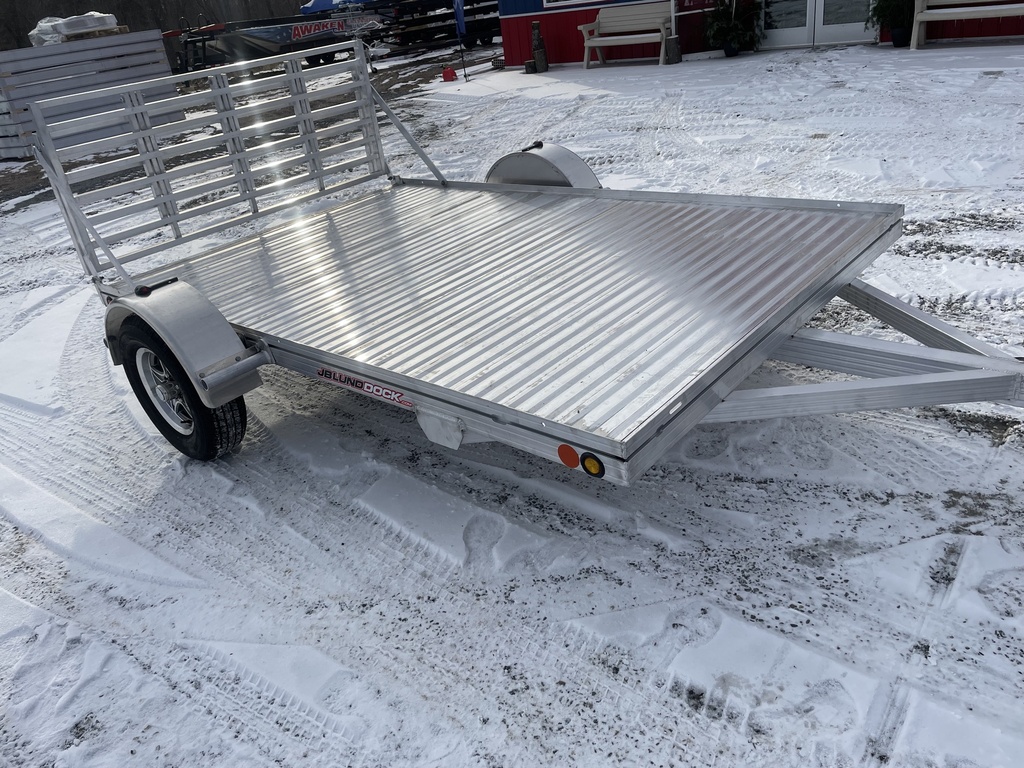 SLED BED 6' 6" X 10' ALUMINUM DECK W/RAMP TRAILER