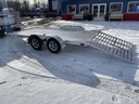 SLED BED 6' 6" X 14' ALUMINUM DECK W/RAMP UTILITY TRAILER