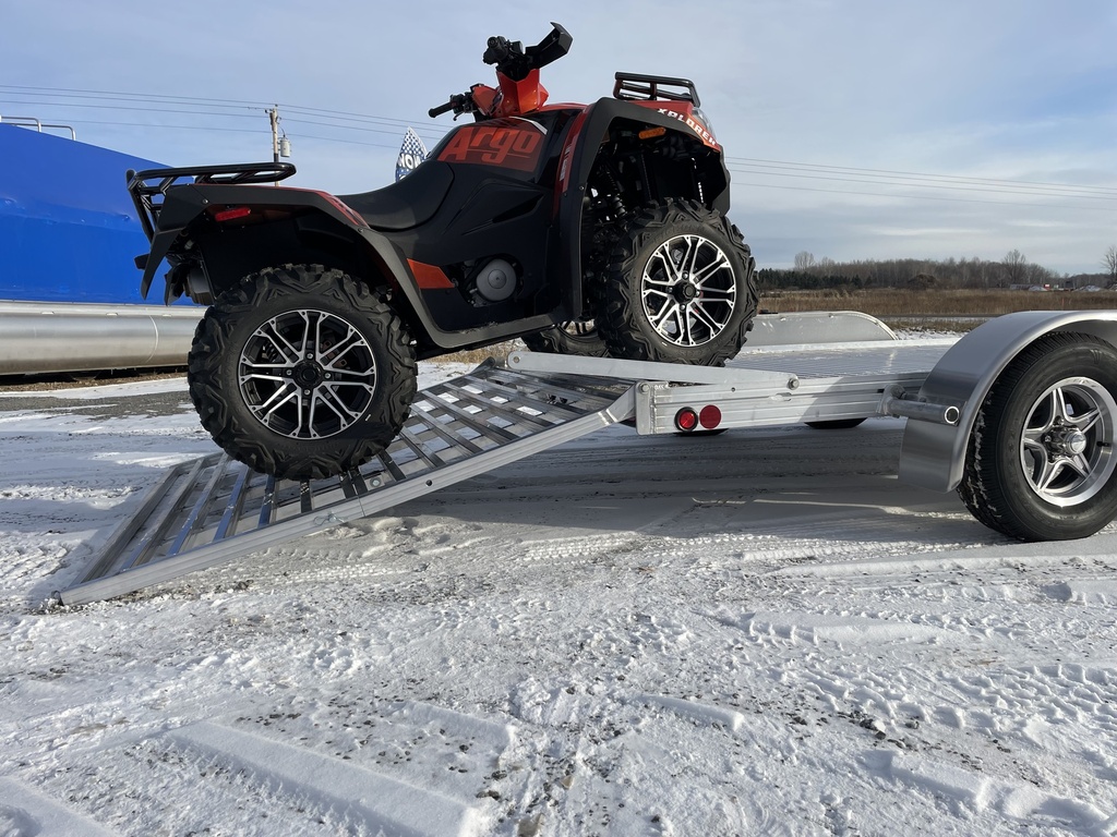 SLED BED 6' 6" X 14' ALUMINUM DECK W/RAMP UTILITY TRAILER