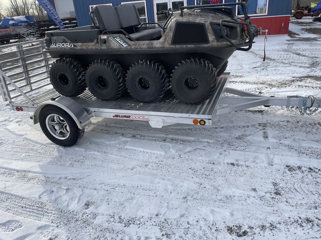 JB LUND 6' 6" X 10' ALUMINUM DECK W/RAMP UTILITY TRAILER