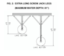 9166XL DAKA XL LOW PRO SCREW JACK LEGS