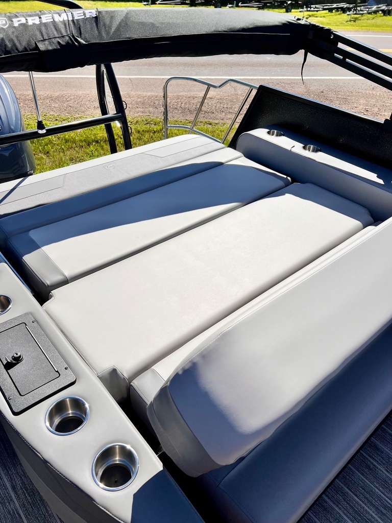 Premier Solaris 23' Rear Lounge PTX Tritoon W/Bunk Trailer