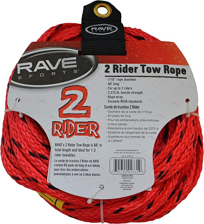 Rave: 60' 2 Rider Tow Rope