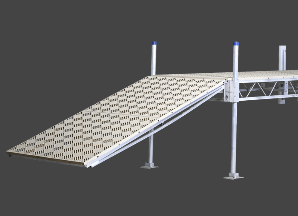 4x8 Dock Ramp Grey Decking