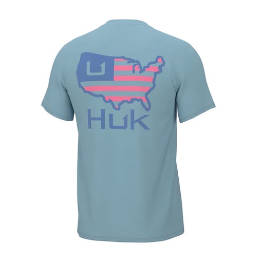 Huk: American Huk Tee - Crystal Blue