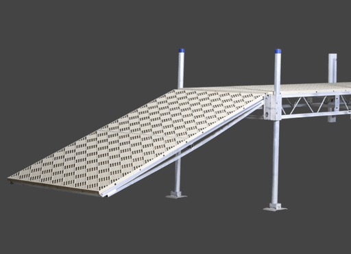4x4 Dock ramp Grey Decking