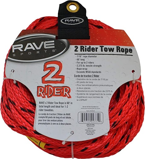 Rave: 60' 2 Rider Tow Rope